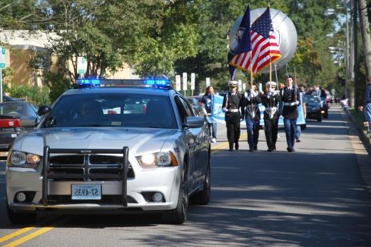 ODU Police escort football team