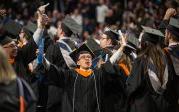 A student at ODU's commencement ceremony.