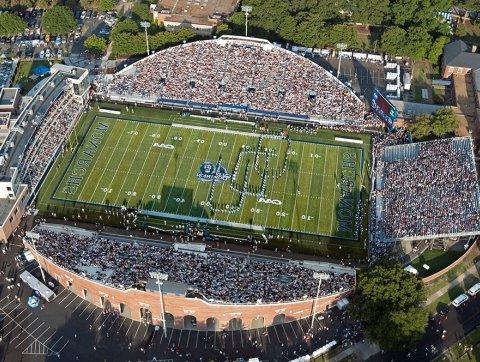 体育运动管理 Foreman Field aerial shot