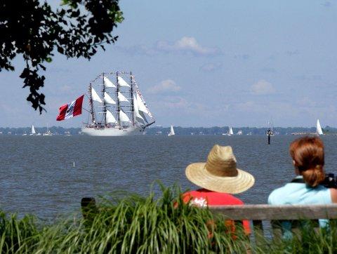 Parade of Sails Passes Whitehurst Beach