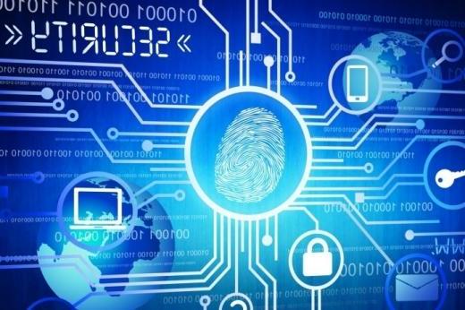 Cybersecurity Fingerprint Stock